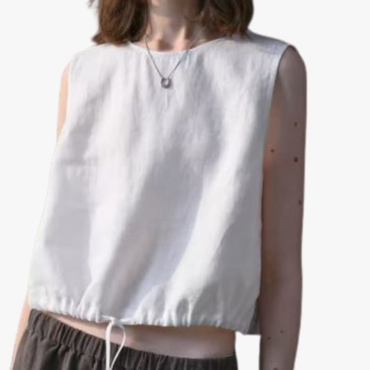 Linea Linen Drawstring Top