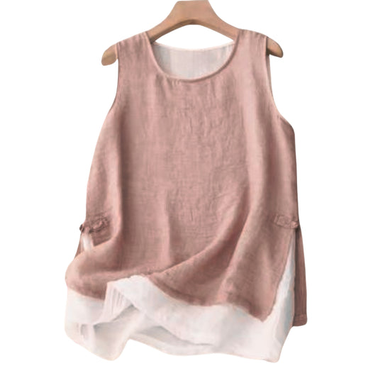 Cambria Cotton-Linen Top