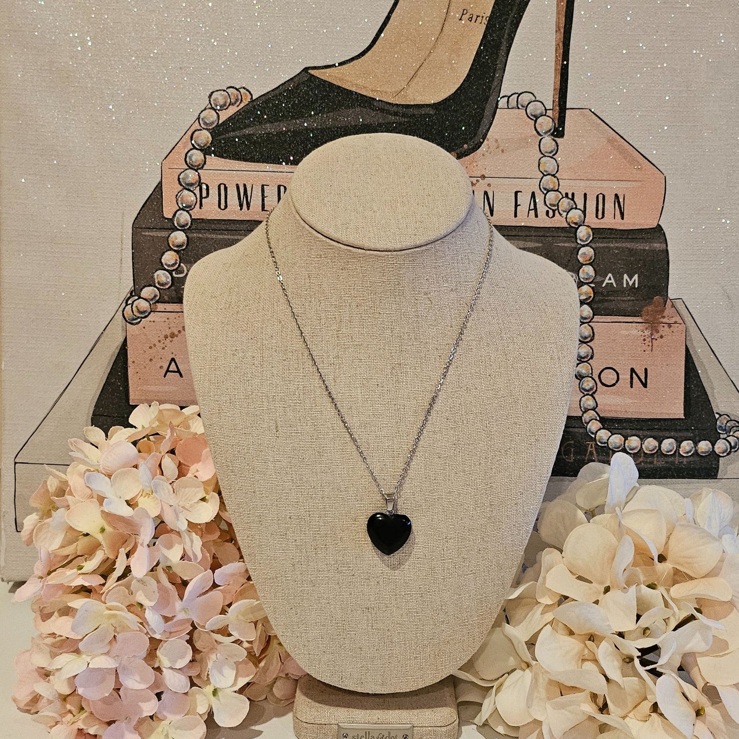 Natural Stone Heart Charm