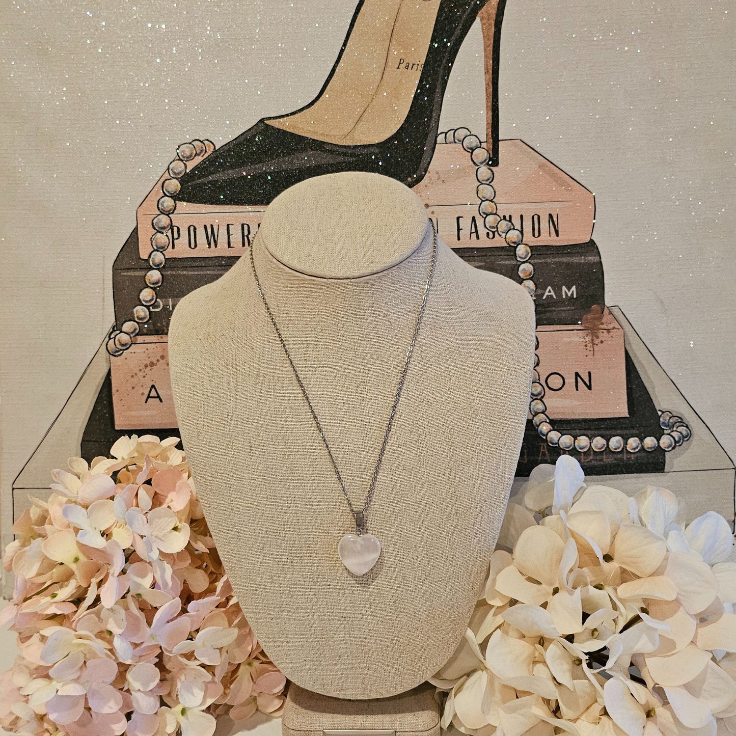 Natural Stone Heart Charm