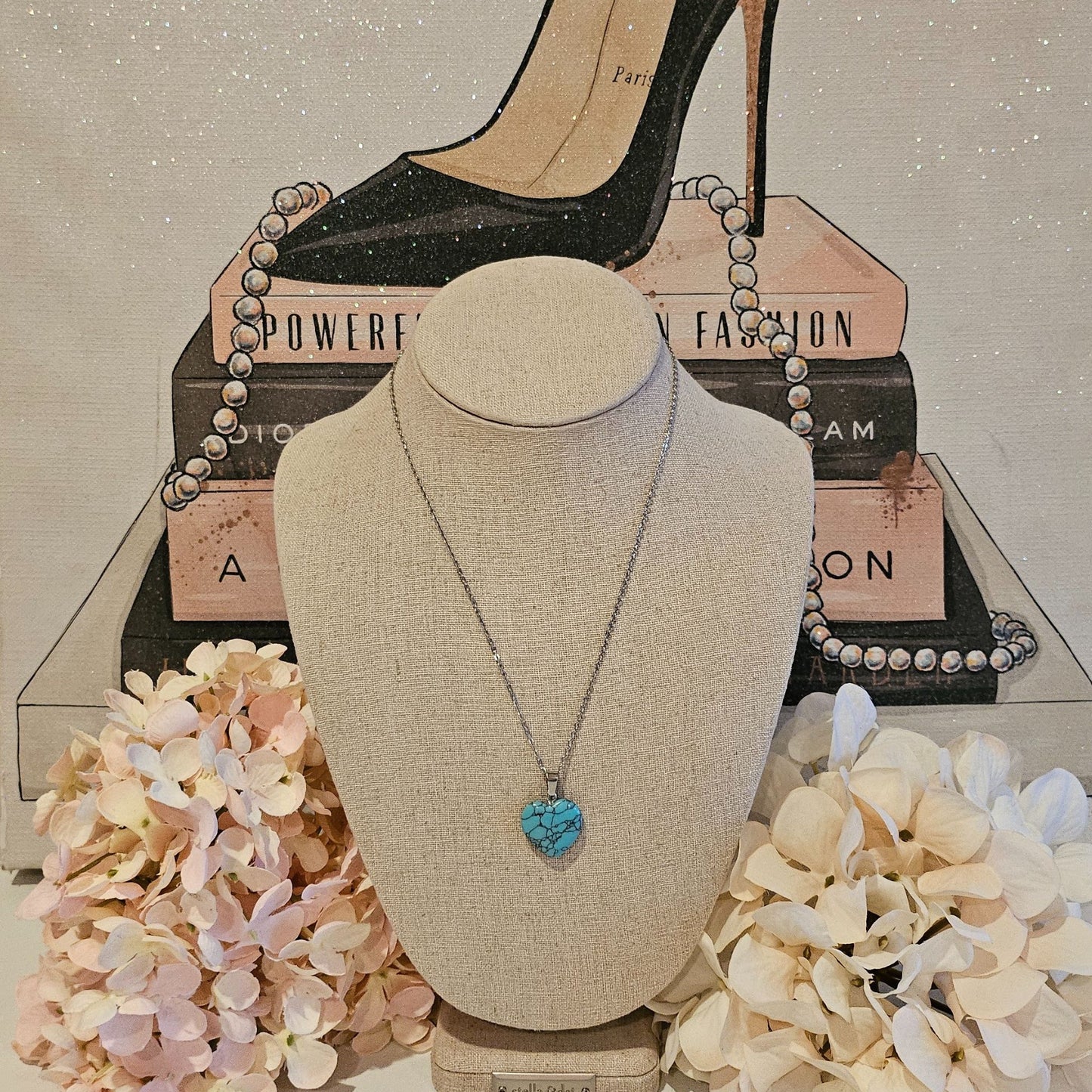 Natural Stone Heart Charm