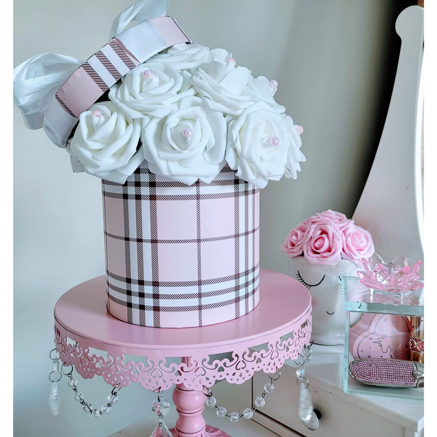 Striped Pink and Bow